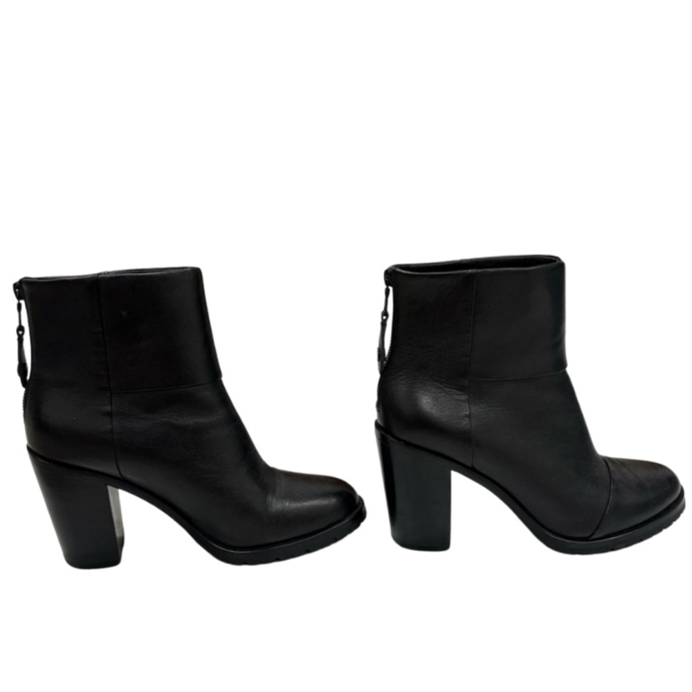 Rag & Bone Newbury 2.0 Black Leather Ankle Heel Boots size 37.5 US 7.5 - Picture 11 of 16